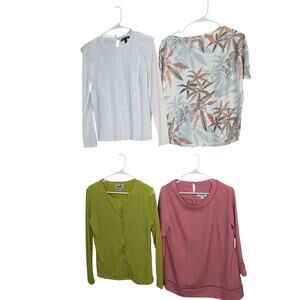Women's Medium 8 10 Tops Shirts Blouses Sweaters Wholesale Bulk Lot of 4 M